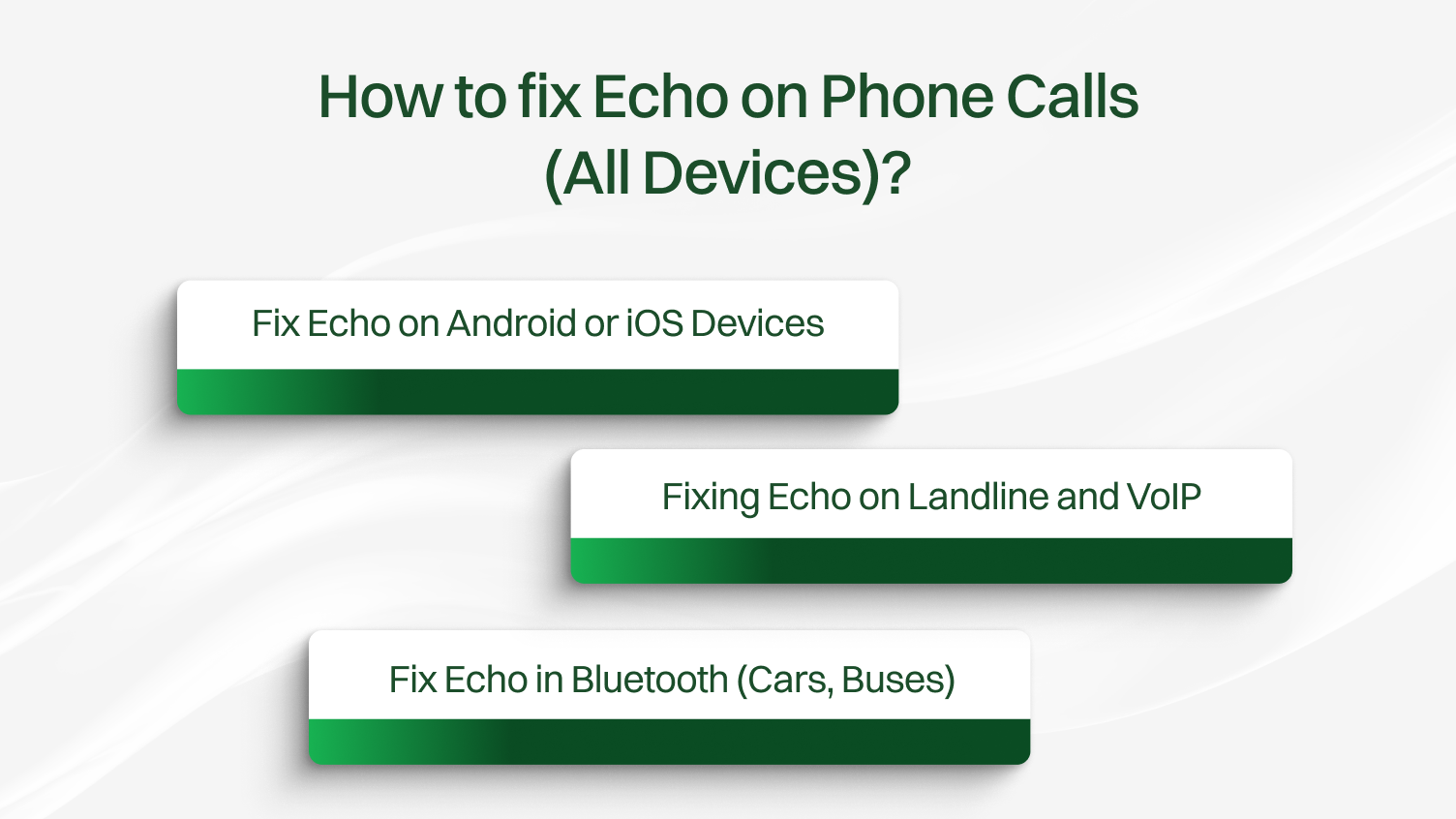 How to fix echo on phone calls in all devices