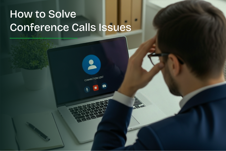 A guy gets frustrated due to a conference call issue