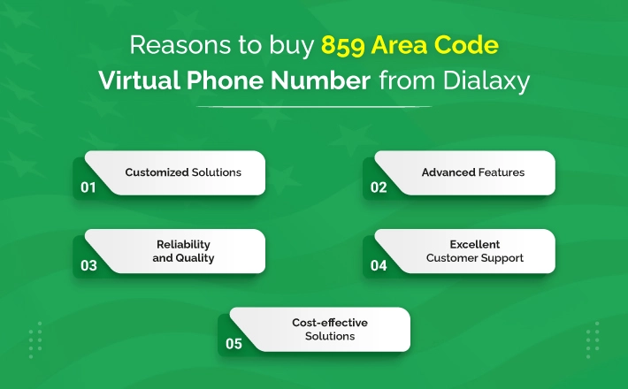 Reasons to buy 859 Area Code Virtual Phone Number from Dialaxy