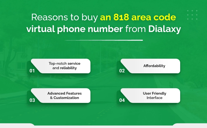 Reasons to buy an 818 area code virtual phone number from Dialaxy