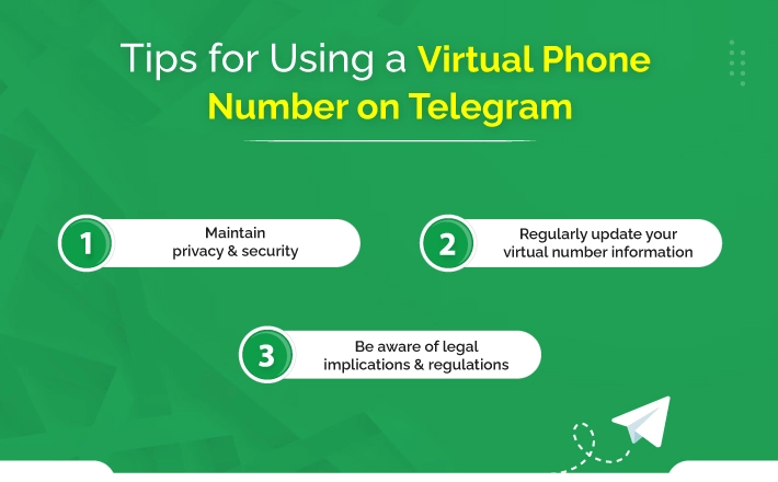 Tips for Using a Virtual Phone Number on Telegram