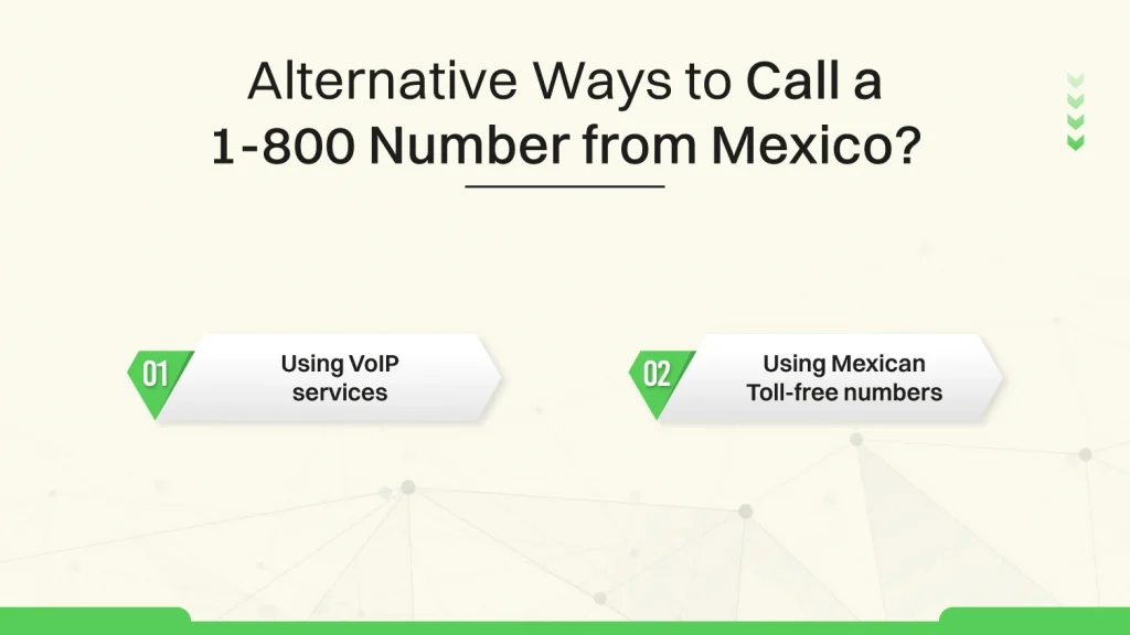 Alternative Ways to Call a 1-800 Number from Mexico