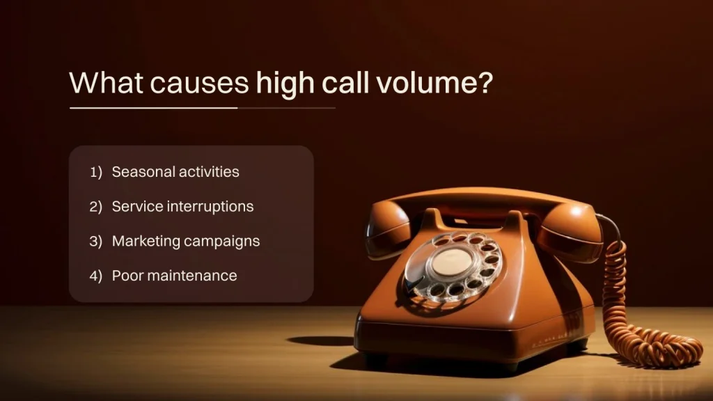 What causes high call volume