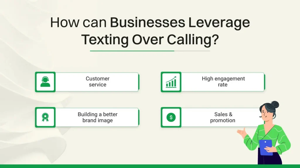How can businesses leverage texting over calling