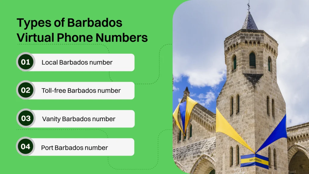Types of Barbados Virtual Phone Numbers