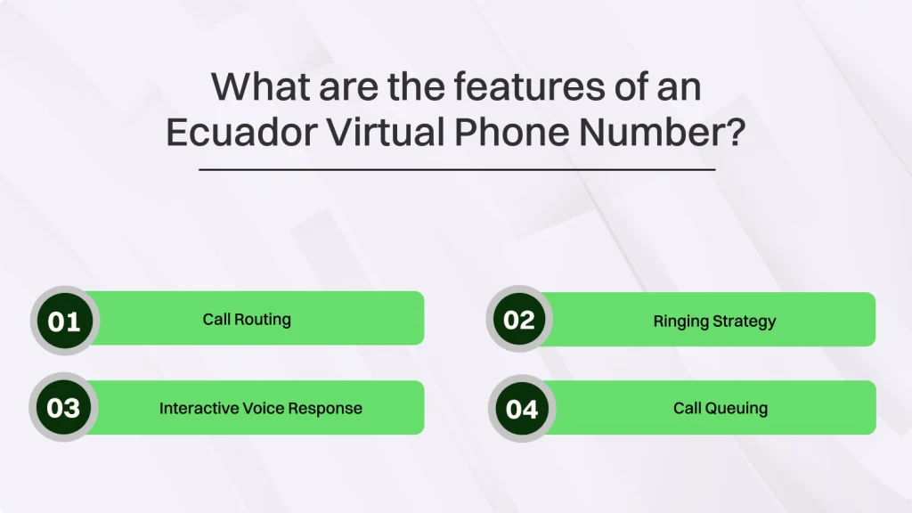 What are the features of an Ecuador Virtual Phone Number