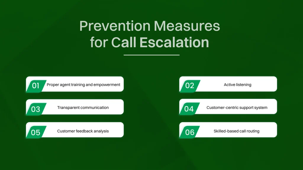 how to reduce the number of escalated calls