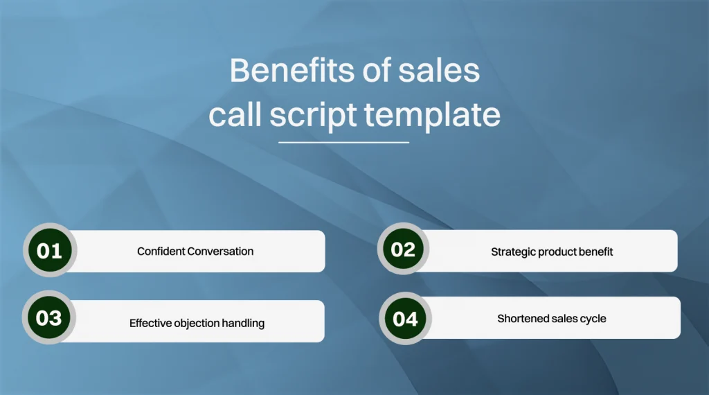 Benefits of sales call script template