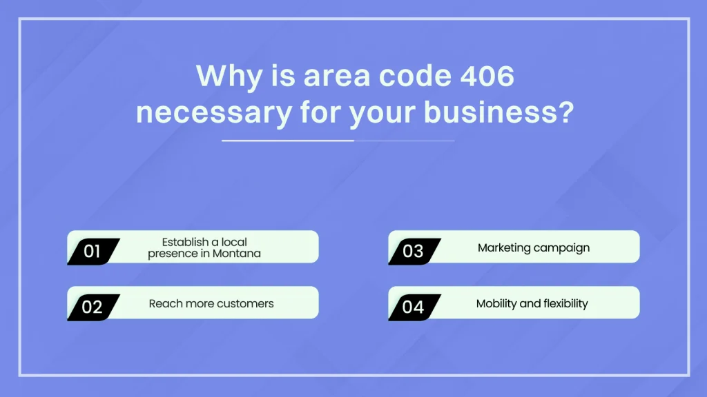 Why is area code 406 necessary for your business