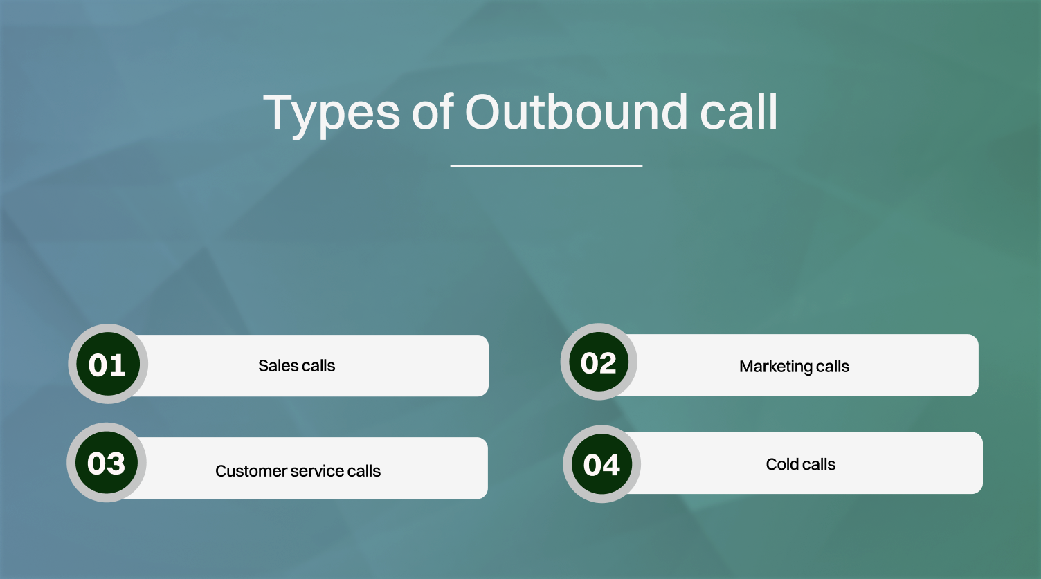 Types of Outbound call 