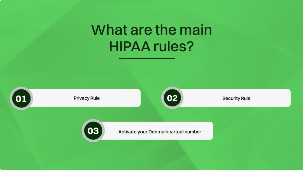 What are the main HIPAA rules