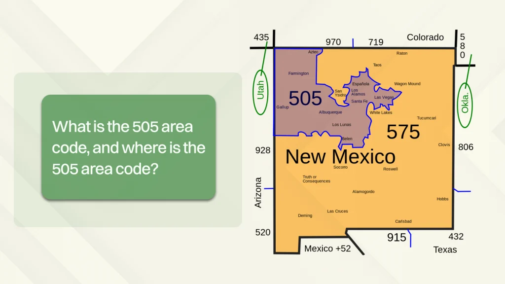 What is the 505 area code, and where is the 505 area code