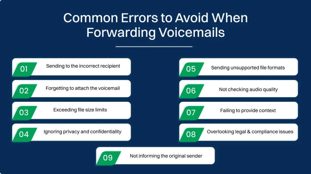 Common Errors to Avoid When Forwarding Voicemails