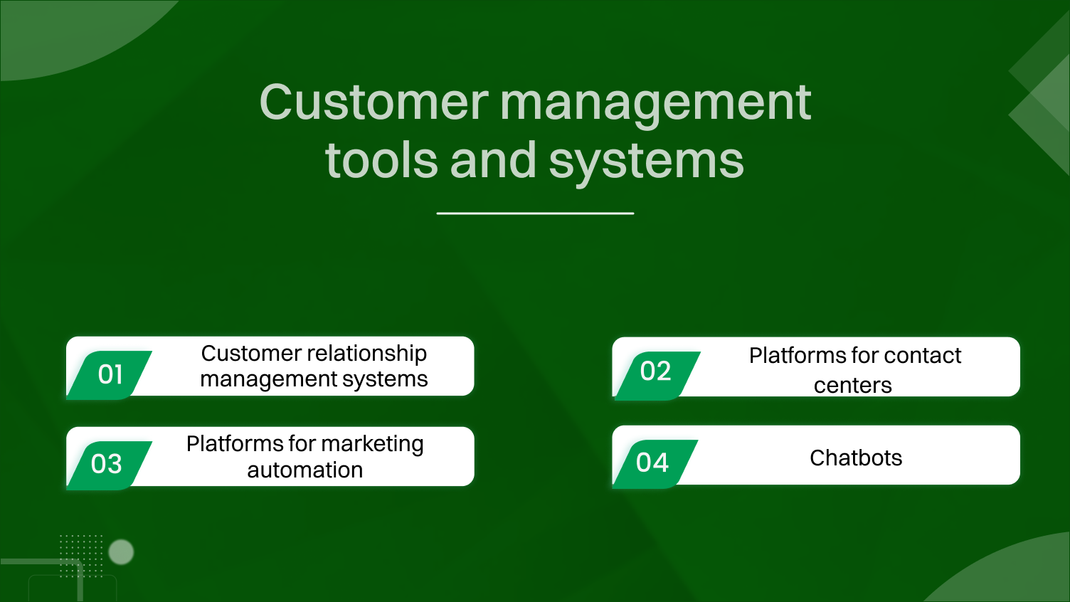 Customer Management Tools 