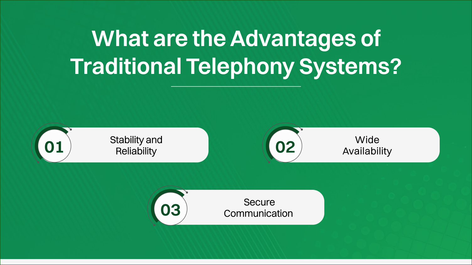 Advantages of Traditional Telephony Systems