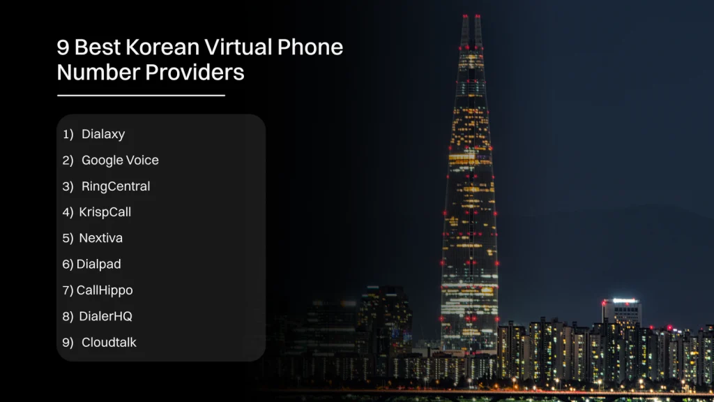 9 Best Korean Virtual Phone Number Providers