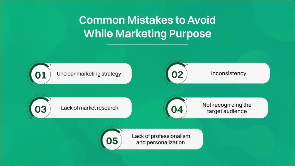 Common Mistakes to Avoid While Marketing Purpose