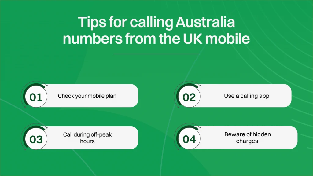 Call Australia from the UK