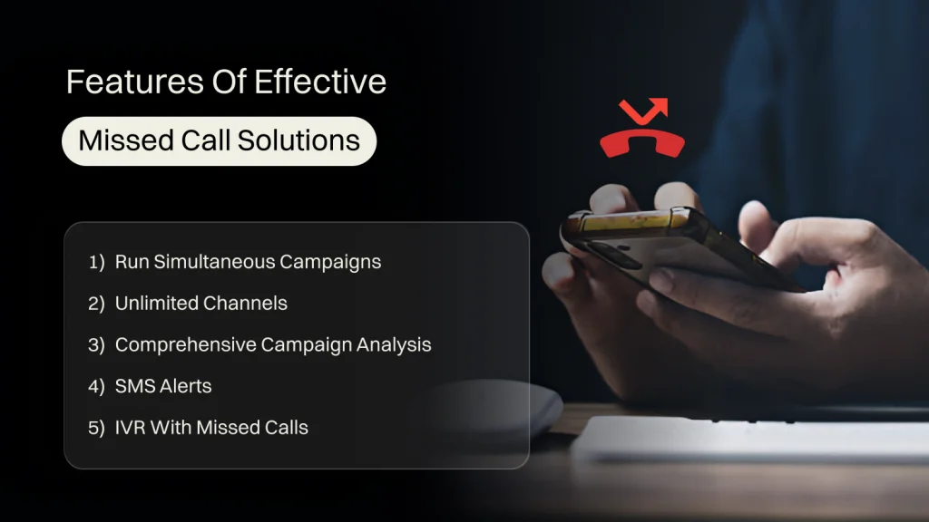 feature of effective missed call solutions