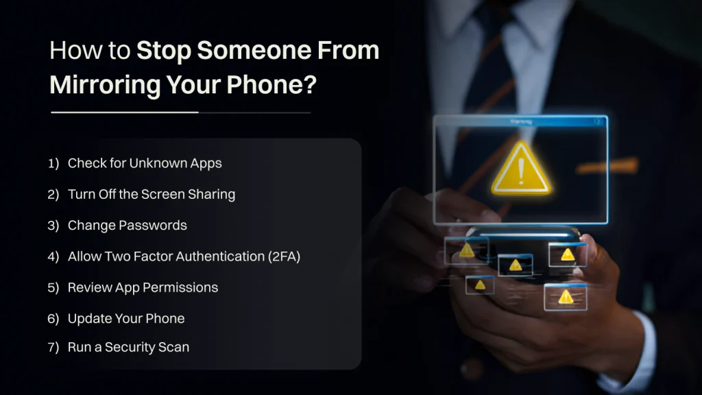 how to stop someone from mirroring your phone 