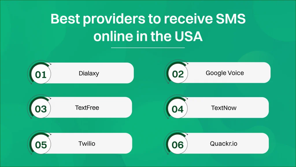 Best providers to receive SMS online in the USA