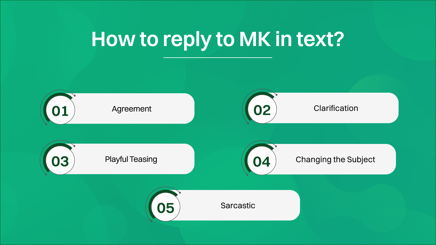 How to reply to MK in text?