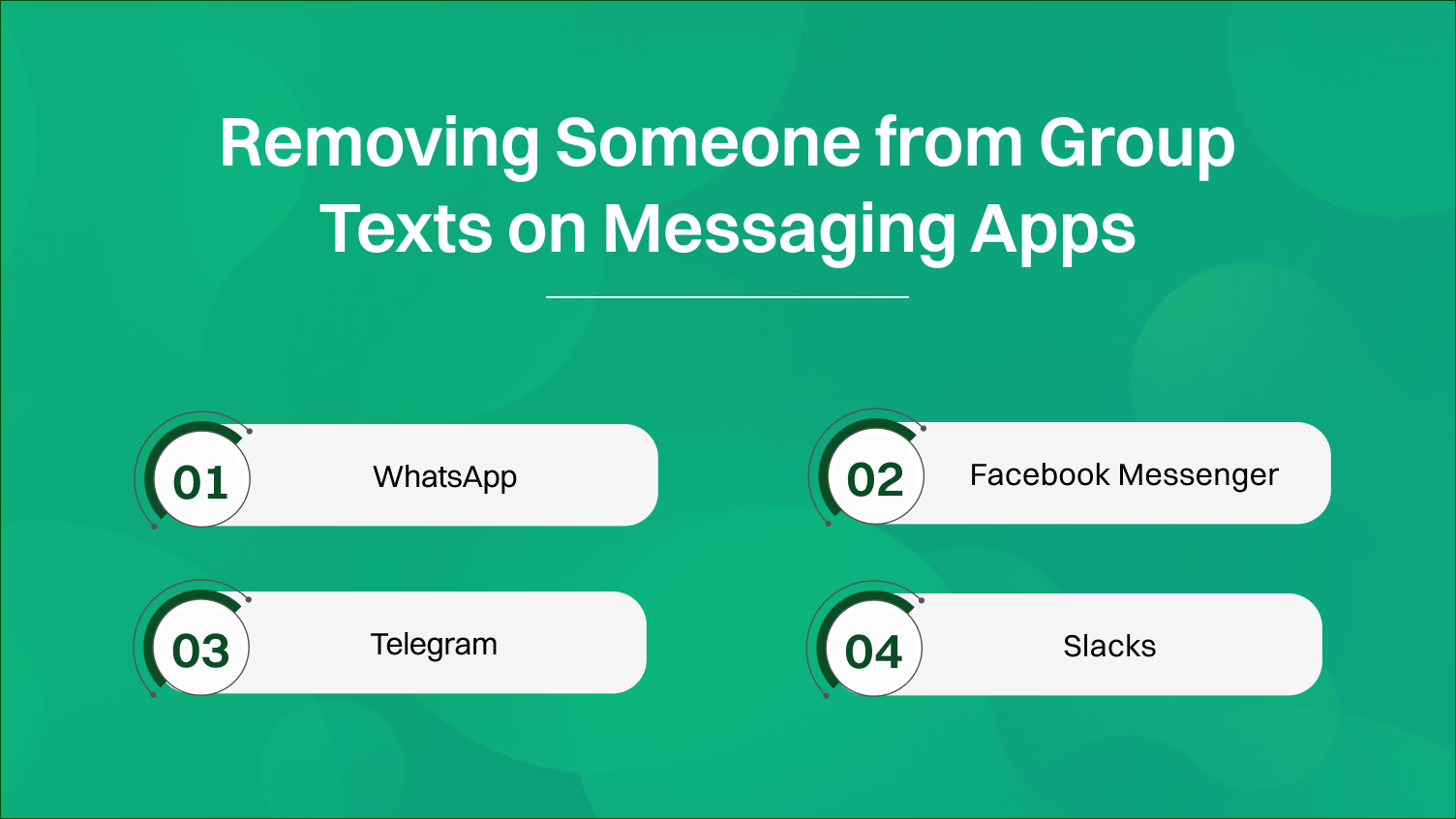 removing someone from group texts on messaging apps.