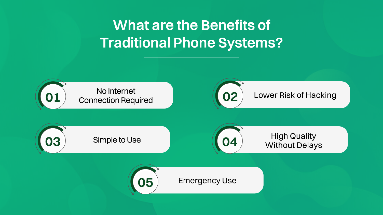 what are the benefits of traditional phone systems.