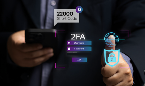 22000 short code two factor authentication (graphical representation).