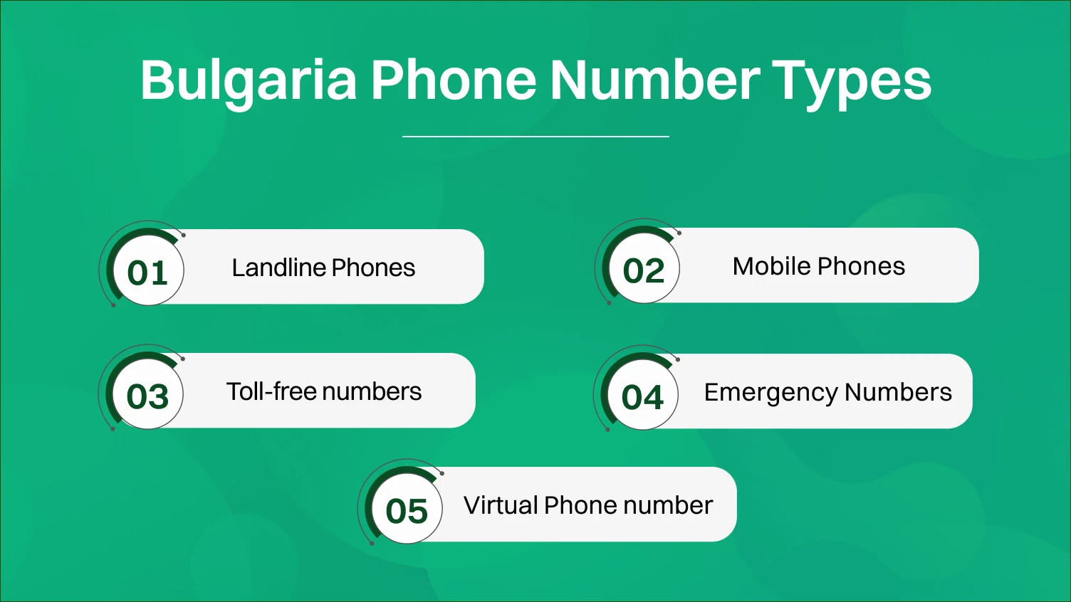 Bulgaria phone number types.