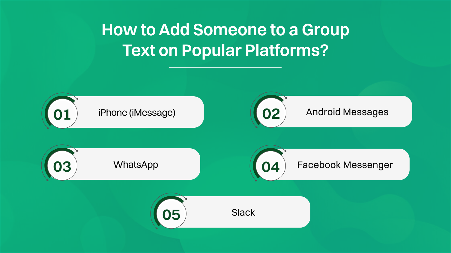 How to add someone to a group text on popular platforms.