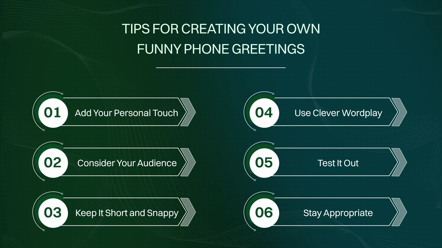 Tips for creating your own funny phone greetings.