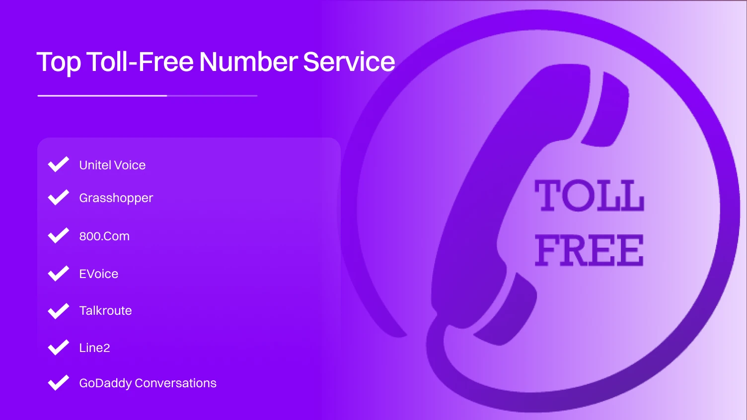 top toll free number service.