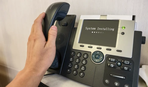 System Being Installed in Business Phone.