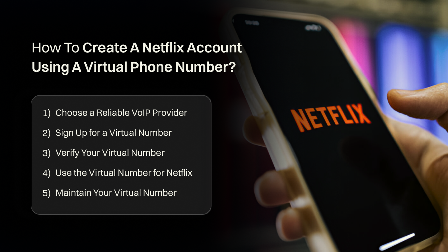 Virtual Phone Number for Netflix