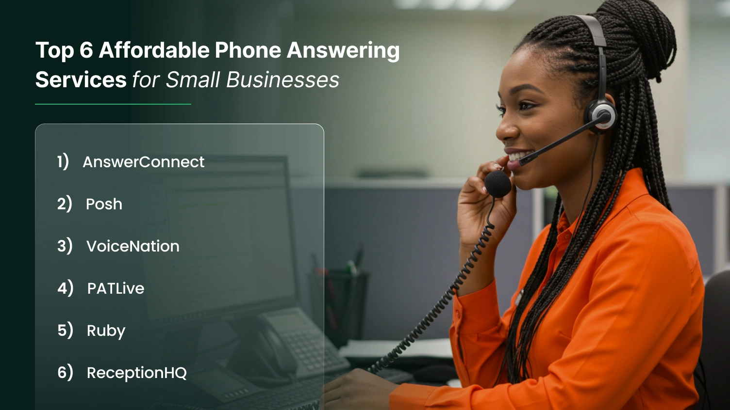 Top 6 affordable phone answering services for small business.