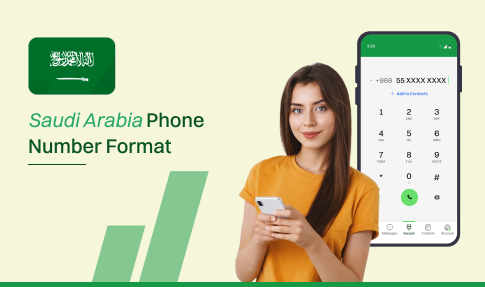 A Lady Following Saudi Arabia Phone Number Format While Typing.