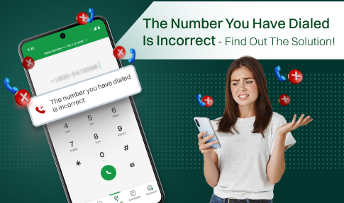 Girl Being Frustrated after seeing the Message "the number you have dialed is incorrect" in mobile phone.