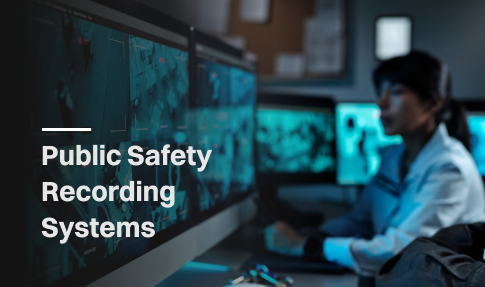 A lady handling Public Safety Recording Systems.