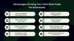 Advantages of using the 74454 short code for businesses.