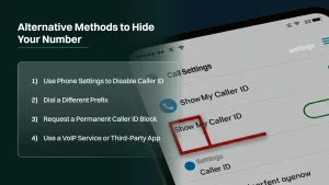 Alternatives methods to hide your number.