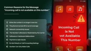 Common reasons for the message "Incoming call is not available on this number".
