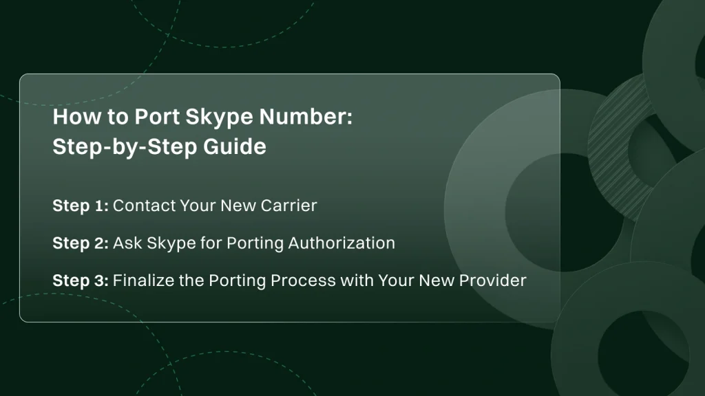 Step by Step guide to Port Skype Number