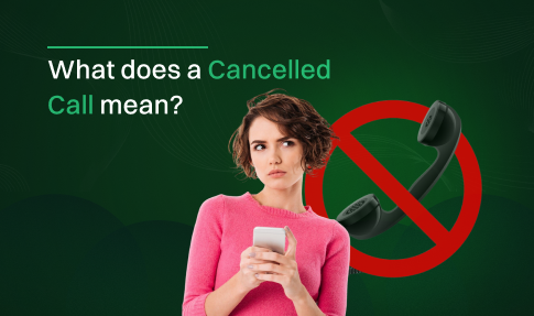 What does a cancelled call mean - A girl thinking how a call is cancelled on her phone.