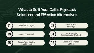 Things to do if your call is rejected.
