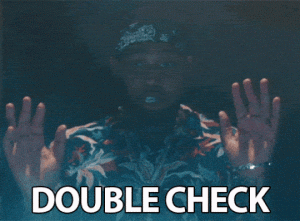 Man Telling to Double Check. (GIF file)