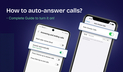 Representation of how you can enable auto answer calls in different smartphones.