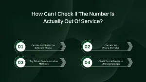 Ways to check If the number Is actually out of service.
