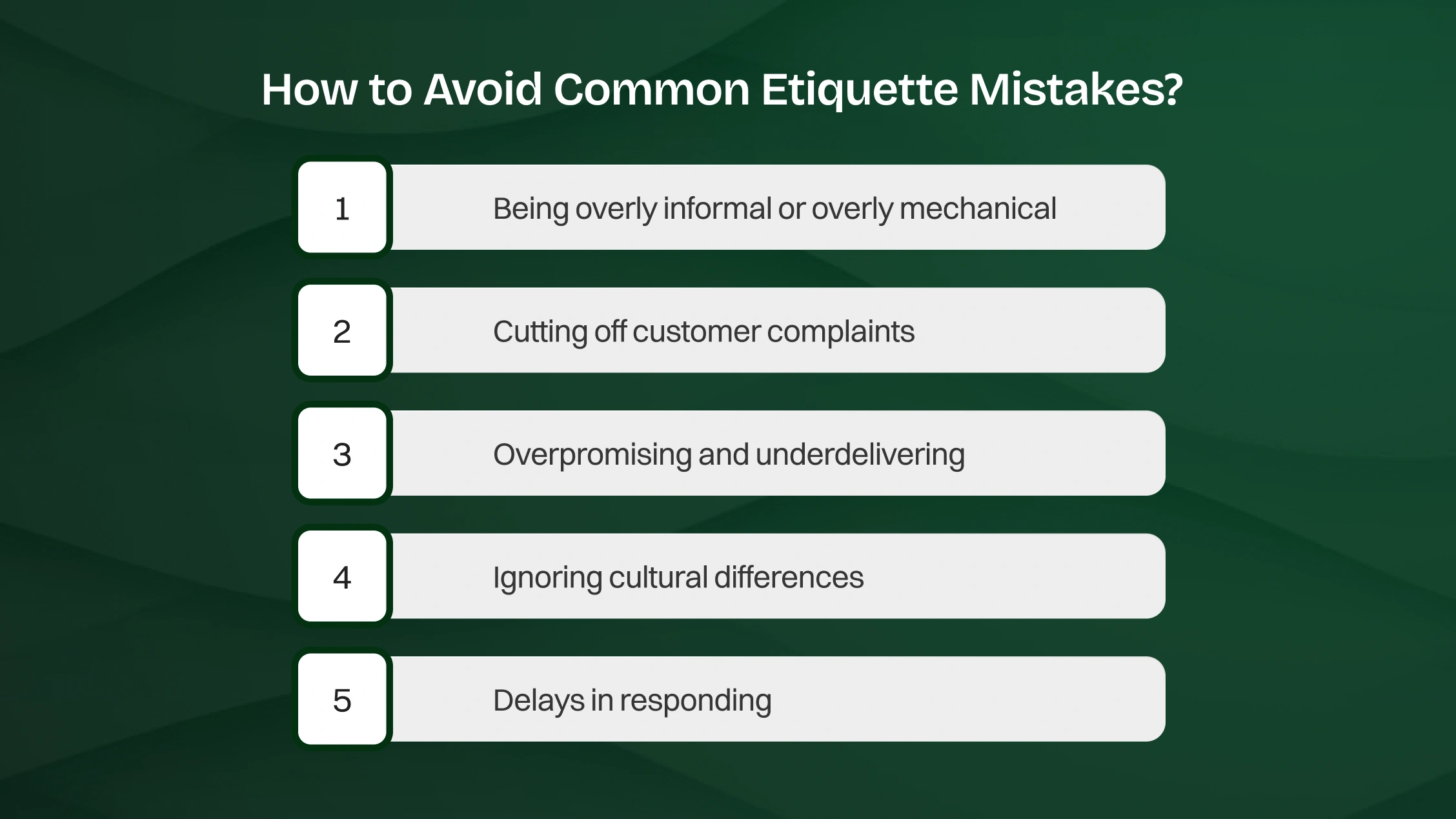 How to Avoid Common Etiquette Mistakes?