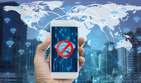 Mobile network state disconnected. (Graphical Representational)